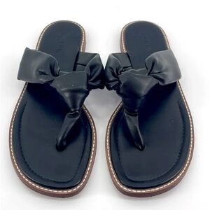 J. Crew Black Leather Sandals